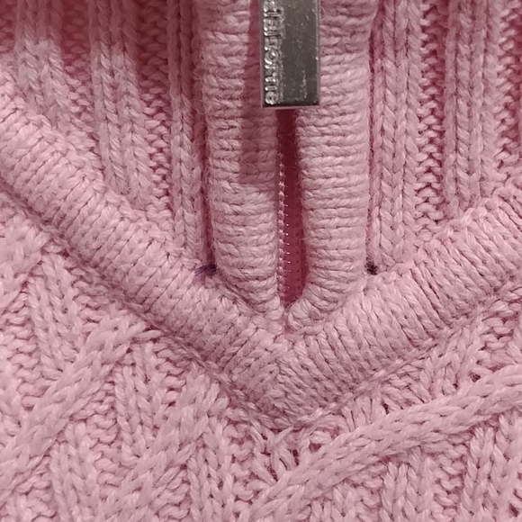 Liz Claiborne cotton pink rib sweater sz. Petite PL - Picture 5 of 6